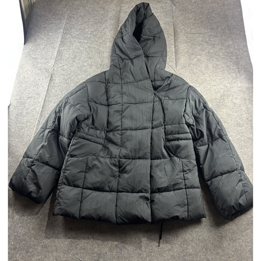 Varley Women S Puffer Jacket Coat Black Hooded Winter Girly Capsule Neutral RARE
